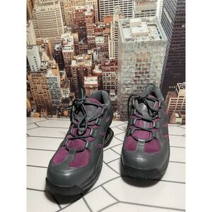 Z-Coil Freedom WOMEN'S PINK & GRAY LEATHER & MESH WALK, RUN, WORK SHOE SIZE 9